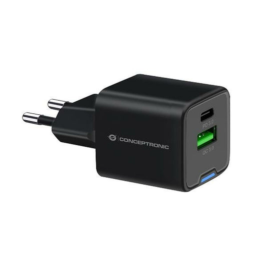 Wall Charger Conceptronic 120550303101 White Black 20 W