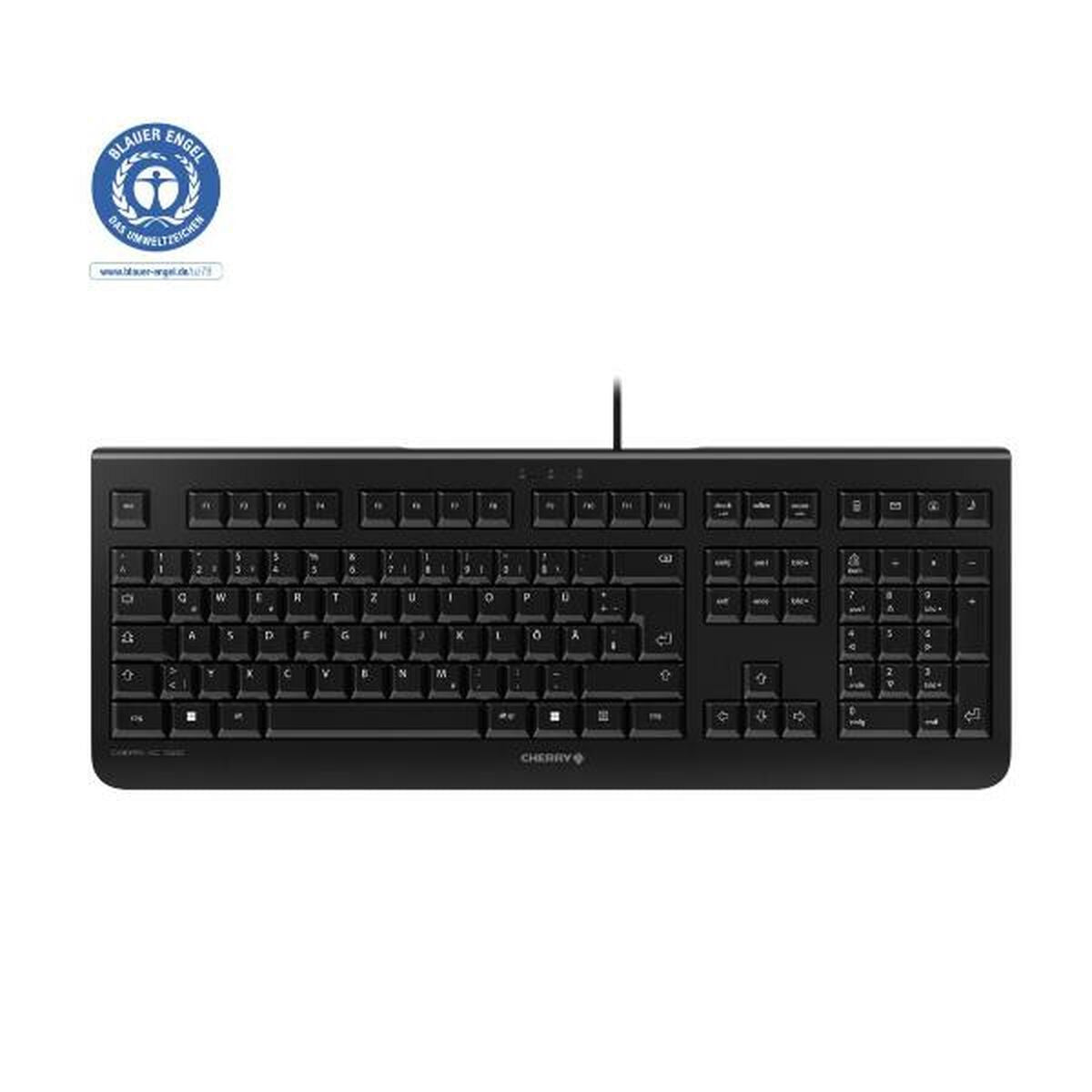 Keyboard Cherry KC 1000 Black Spanish Qwerty