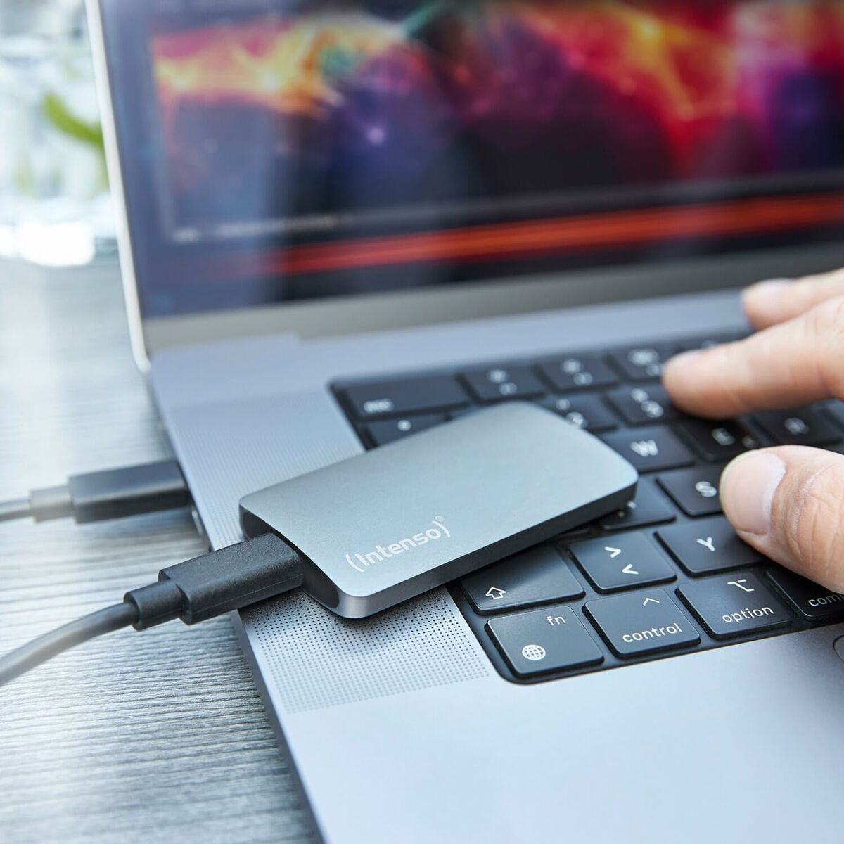 External Hard Drive INTENSO Intenso eSSD TX800 2Tb USB-C 3.2 Gen2 SSD 2 TB HDD