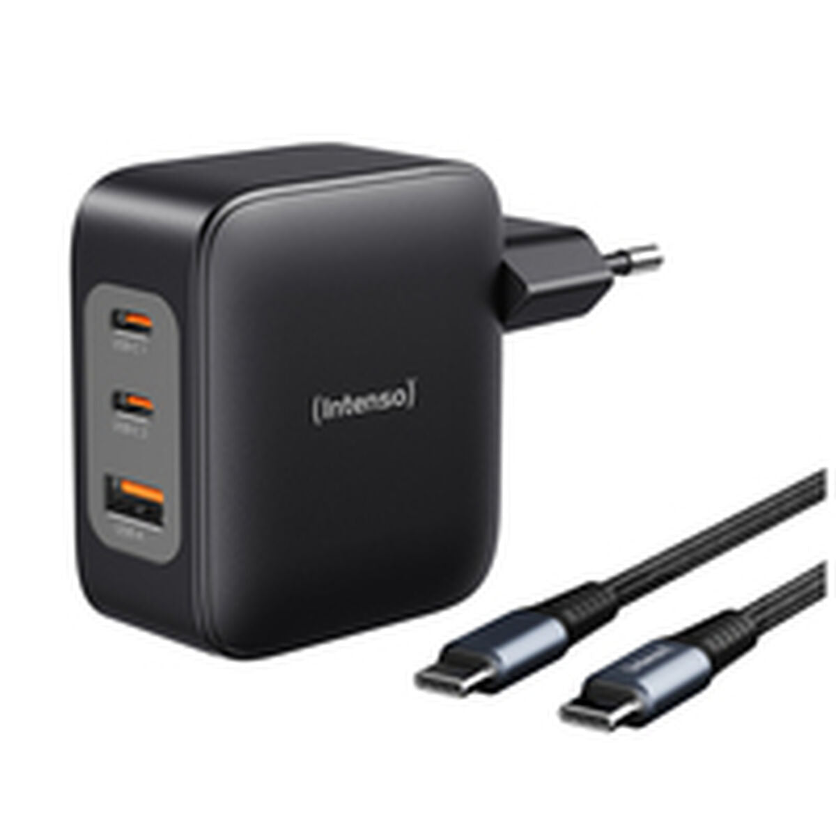 Wall Charger INTENSO GaN W100ACC Black 100 W