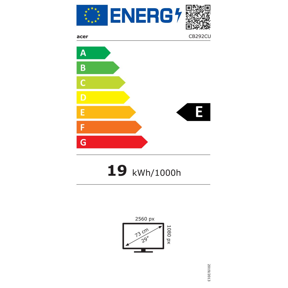 Monitor Acer CB292CUB 29" Full HD 2K LCD UWFHD