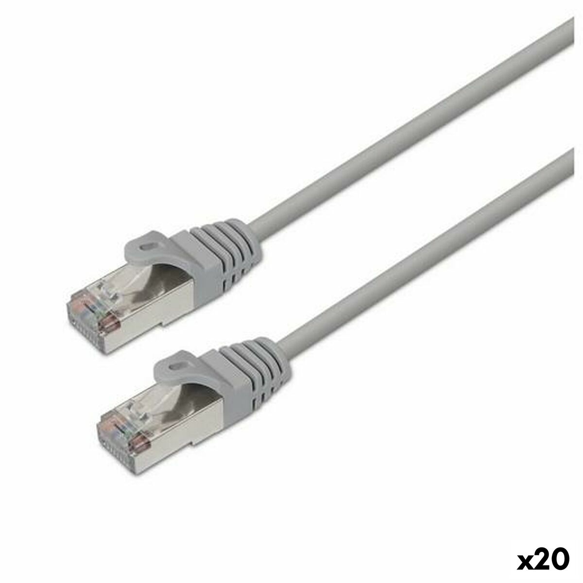 FTP Category 6 Rigid Network Cable Aisens Grey 20 m 20 Units