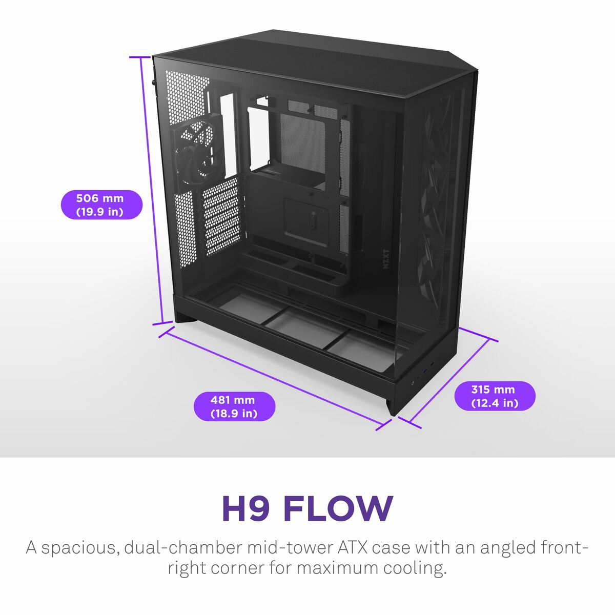 ATX Semi-tower Box NZXT CM-H92FB-01 Black