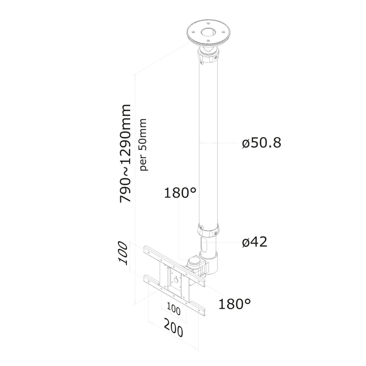 TV Mount Neomounts FPMA-C100WHITE 10" 30" 12 kg