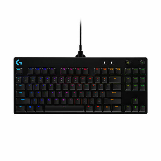Keyboard Logitech 920-010593 Black RGB LED Spanish Qwerty Spanish
