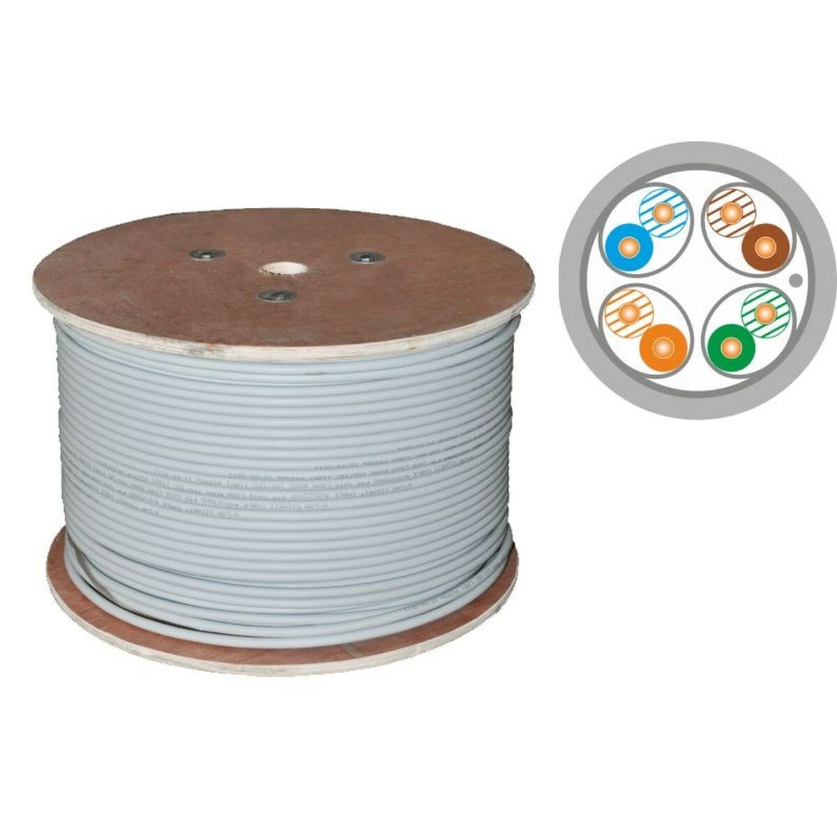 FTP Category 6 Rigid Network Cable Alantec KIFF6ALSOH500D Grey 500 m