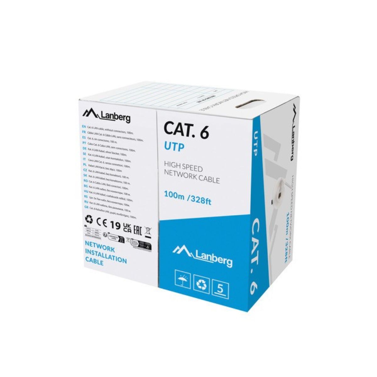 UTP Category 6 Rigid Network Cable Lanberg LCU6-11CU-0100-S