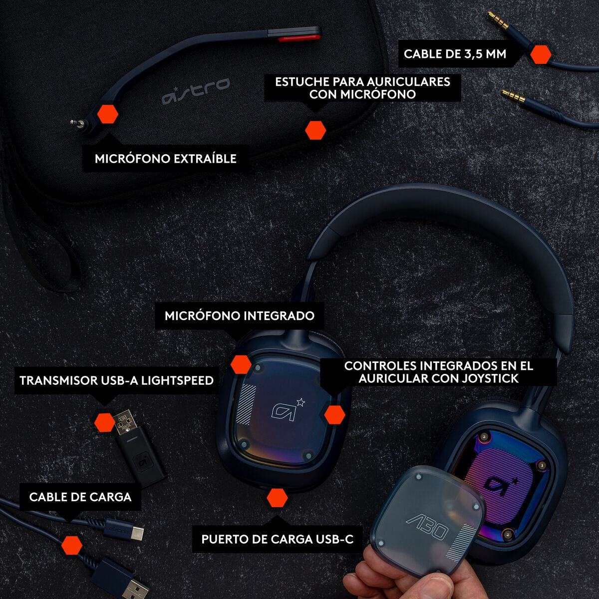 Headphones Logitech A30  Blue