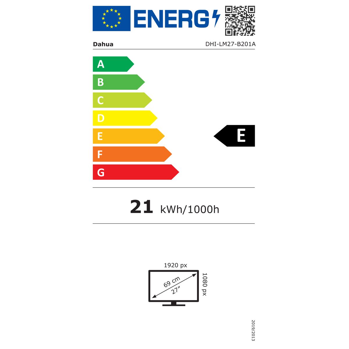 Monitor DAHUA TECHNOLOGY DHI-LM27-B201A  Full HD 100 Hz