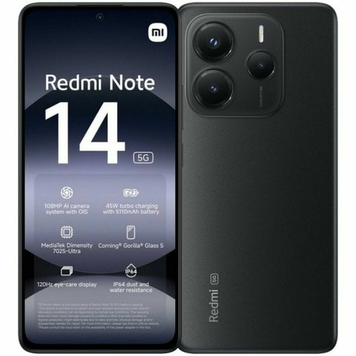 Smartphone Xiaomi Redmi Note 14 8 GB RAM 256 GB Black 6,67"