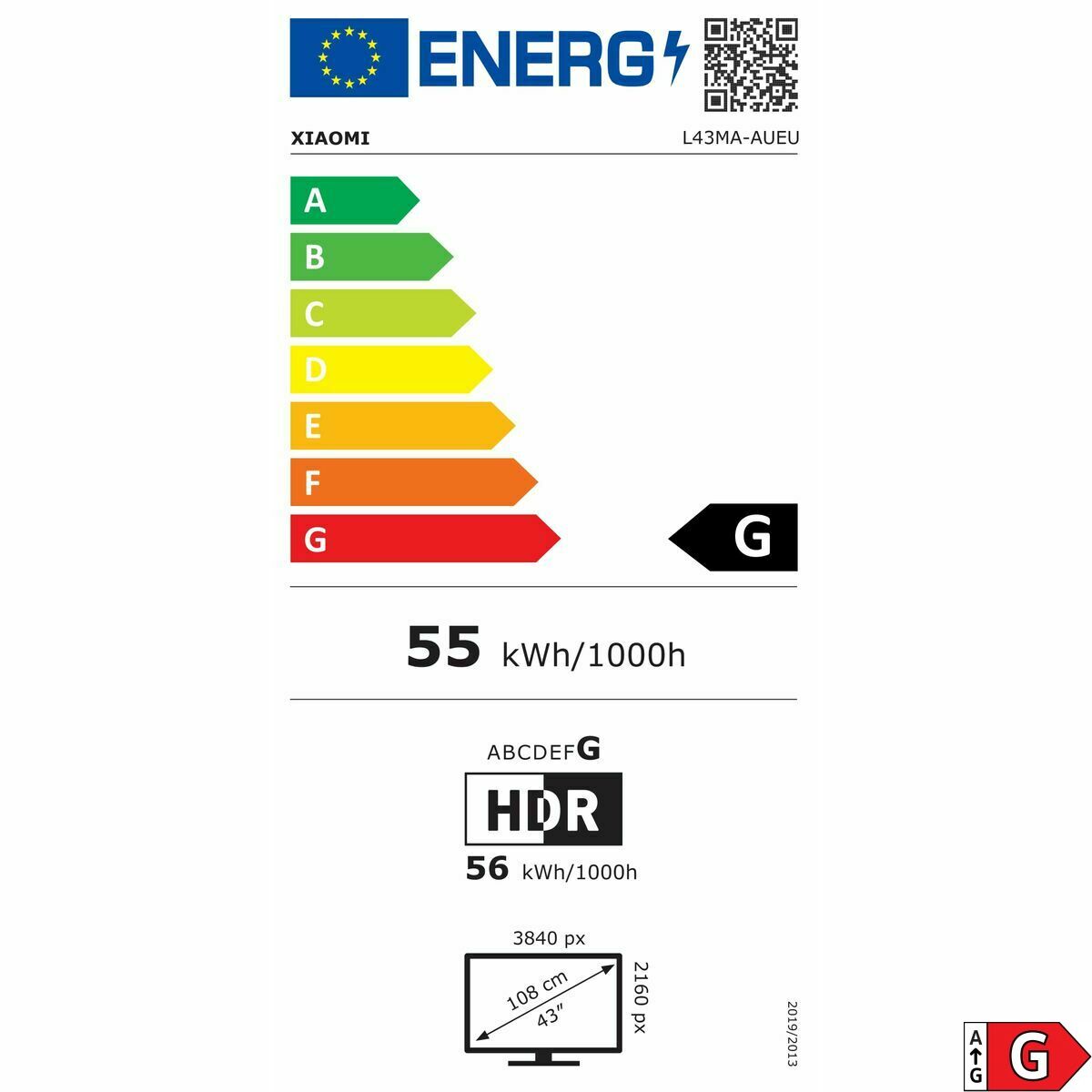 Smart TV Xiaomi NNECO1038 4K Ultra HD 43" LED HDR