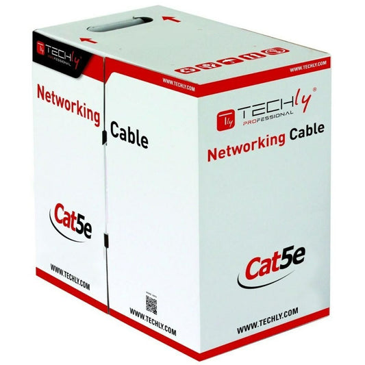 UTP Category 5e Rigid Network Cable Techly 025640 Grey 305 m