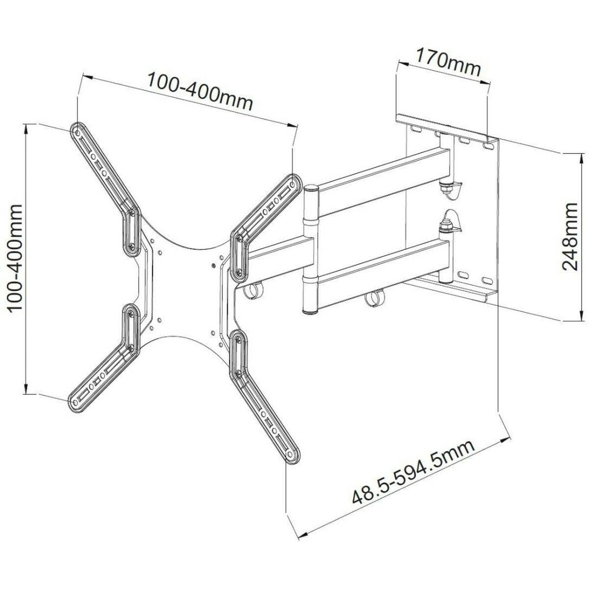 Wall Bracket Techly ICA-PLB 136M 55" 23"