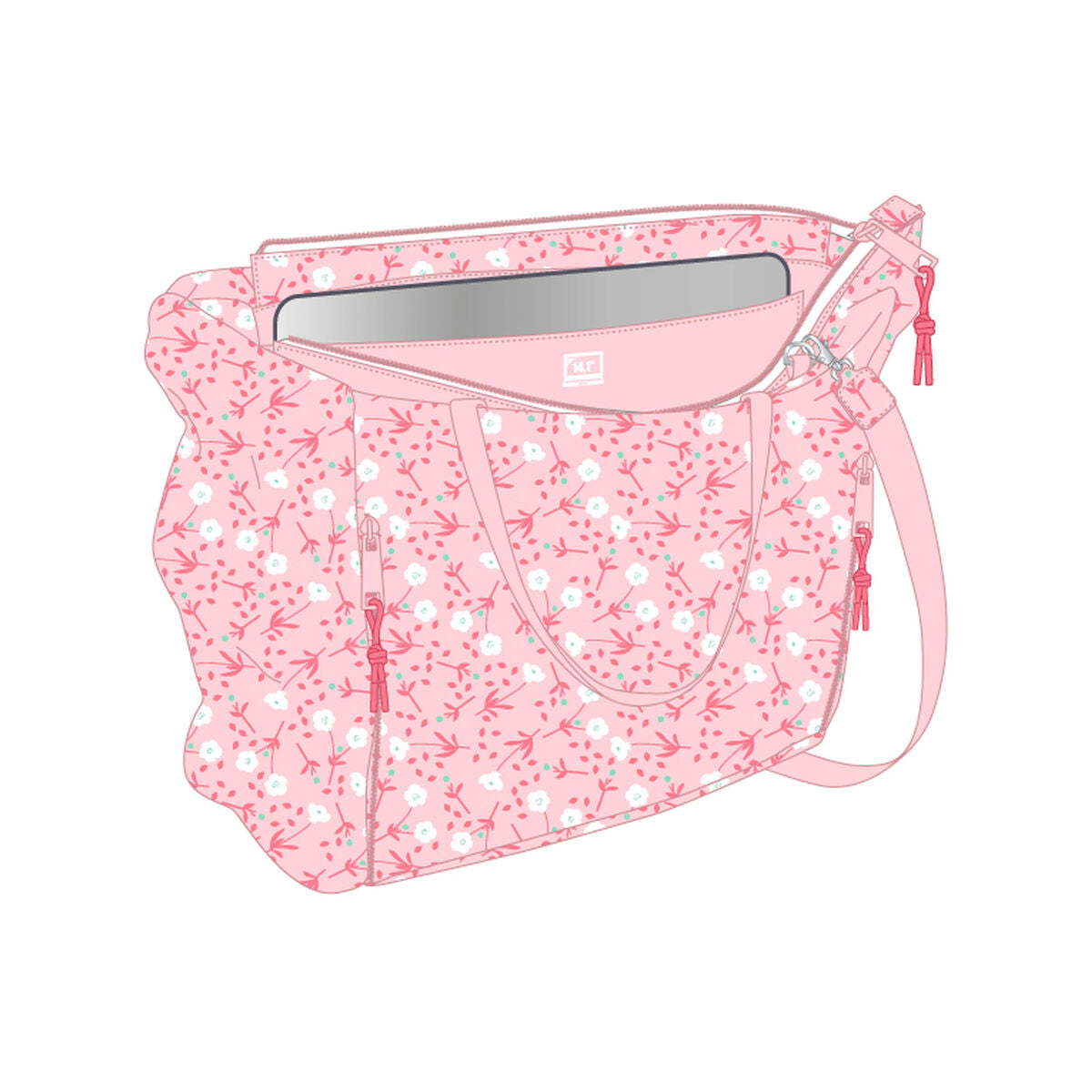 Laptop Case Miffy Flores 40 x 31 x 17 cm