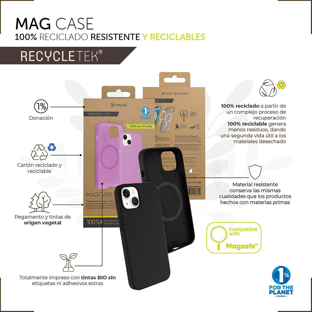 Mobile cover Muvit for Change iPhone 14 Magnetic