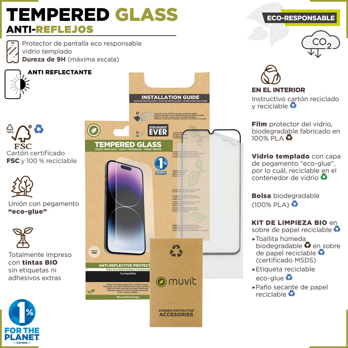 Mobile Screen Protector Muvit for Change iPhone 15