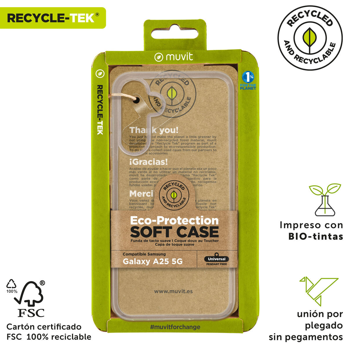 Mobile cover Muvit for Change Galaxy A25 5G Samsung Galaxy A24 5G