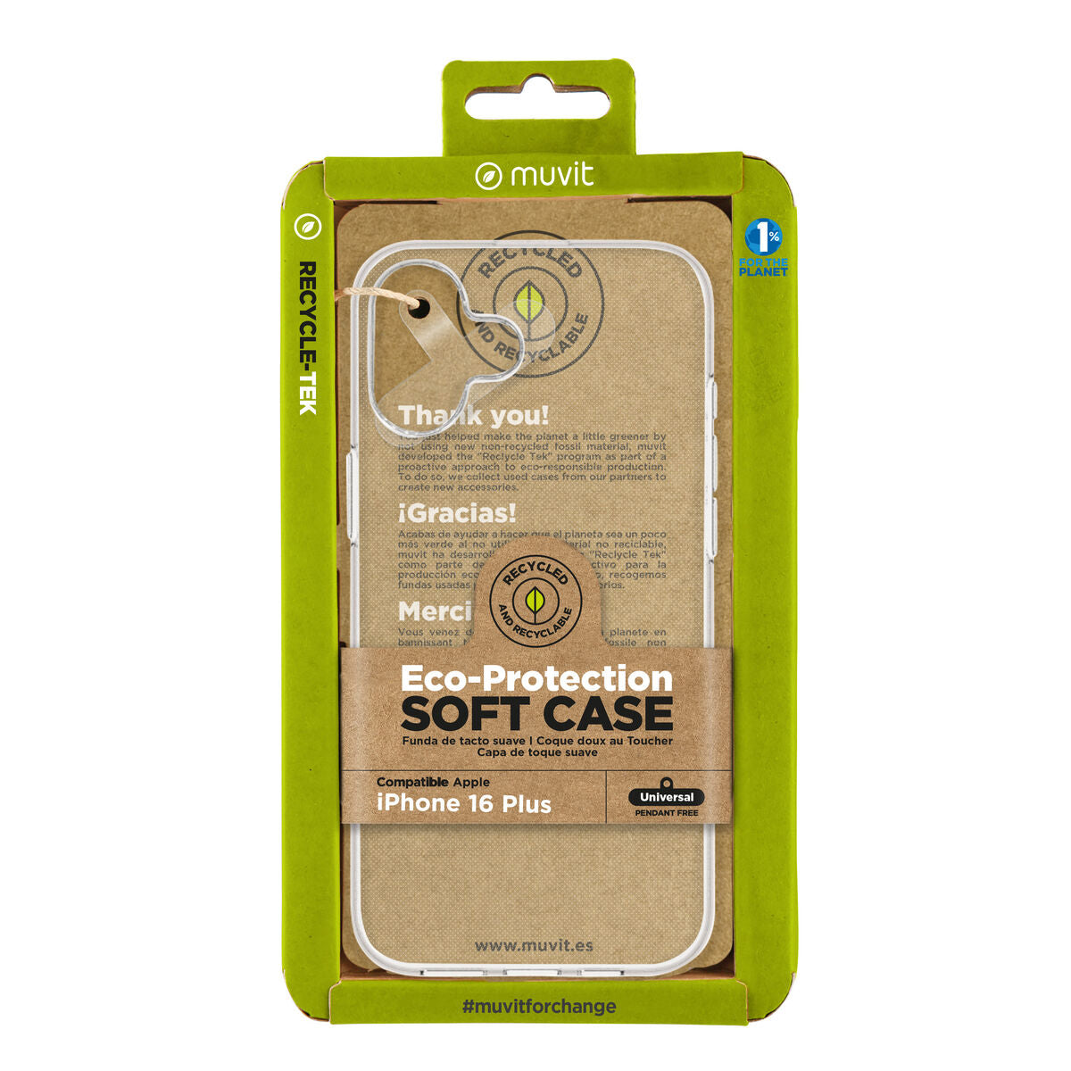 Mobile cover Muvit for Change iPhone 16 Plus