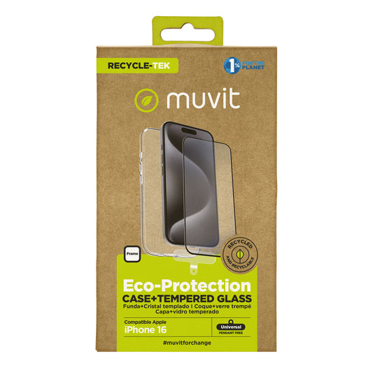 Mobile Case and Protector Muvit for Change iPhone 16 Black