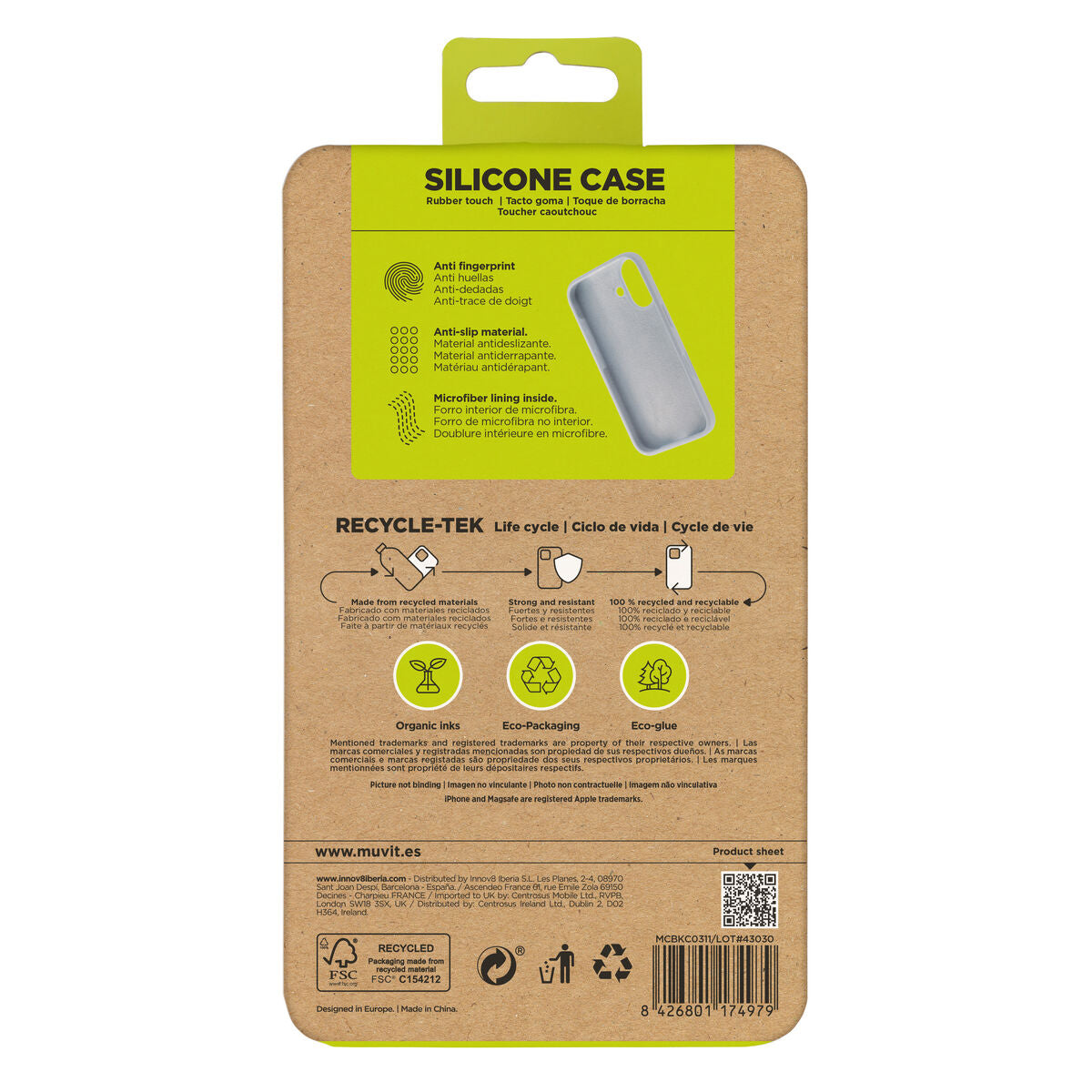 Mobile cover Muvit for Change iPhone 16 Blue