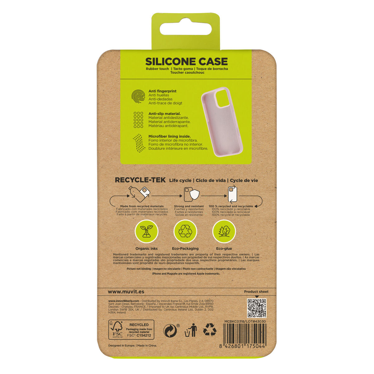 Mobile cover Muvit for Change iPhone 16 Pro Max Pink