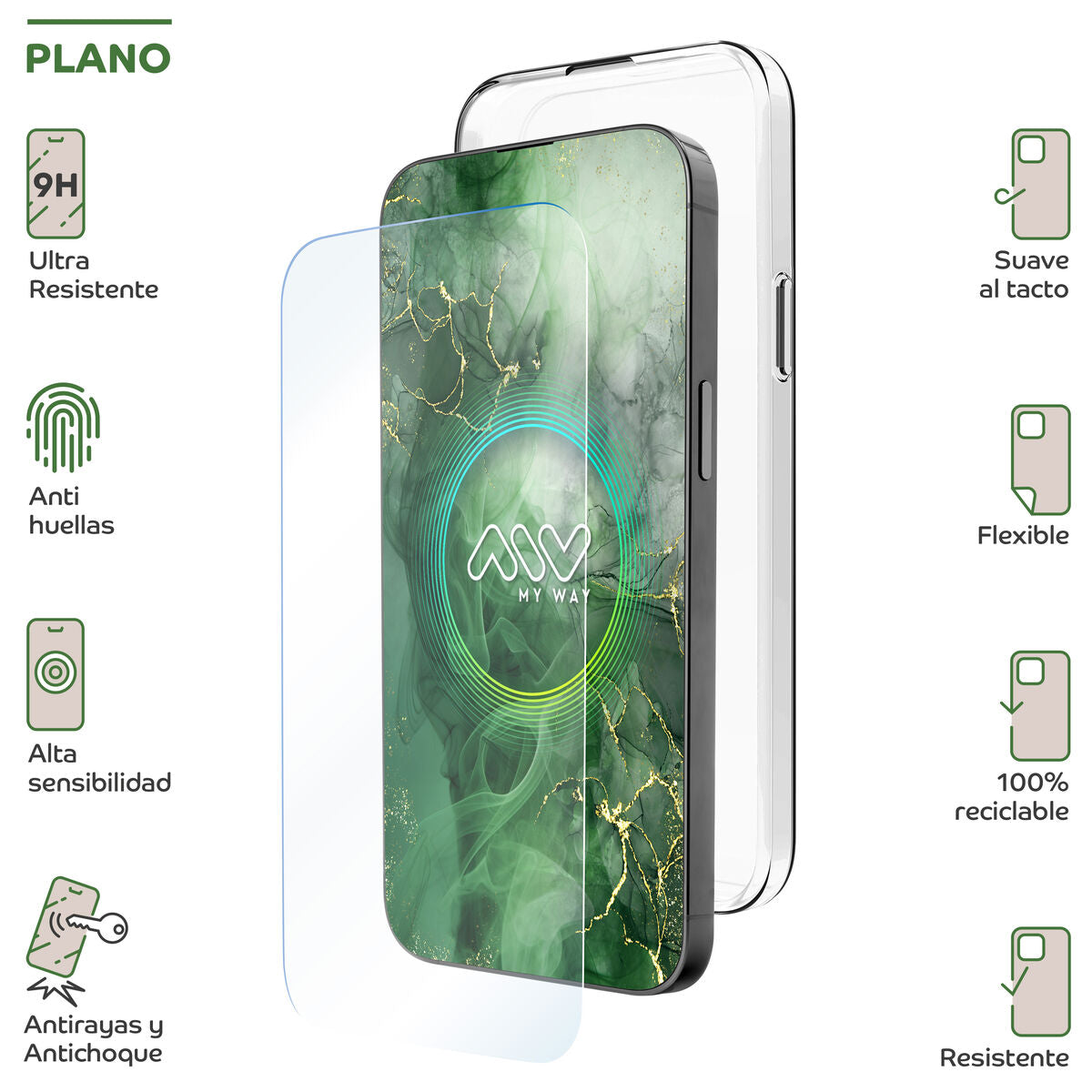 Mobile Case and Protector Myway Galaxy S25 Plus Samsung Galaxy S23 Plus