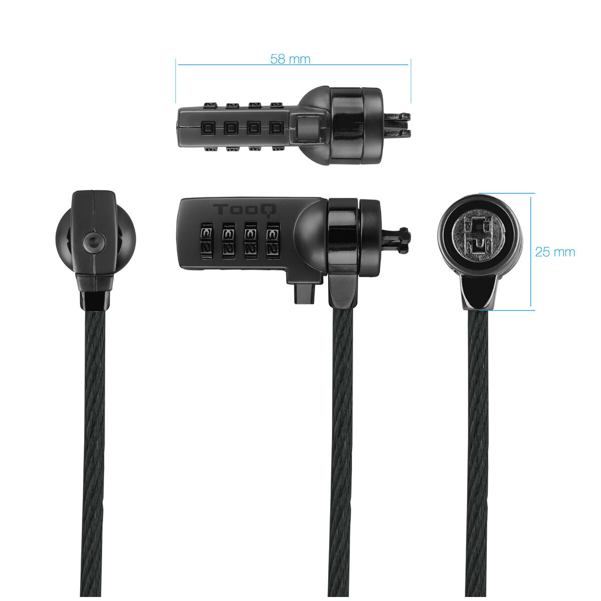 Security Cable NANOCABLE TQCLKC0015-G 1,5 m