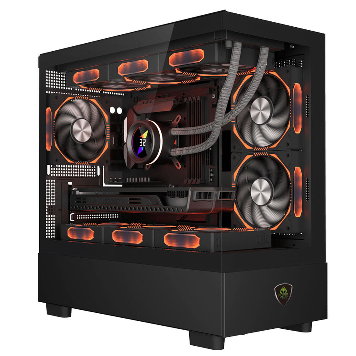 ATX Semi-tower Box KEEP OUT XC-301 GLASS Black