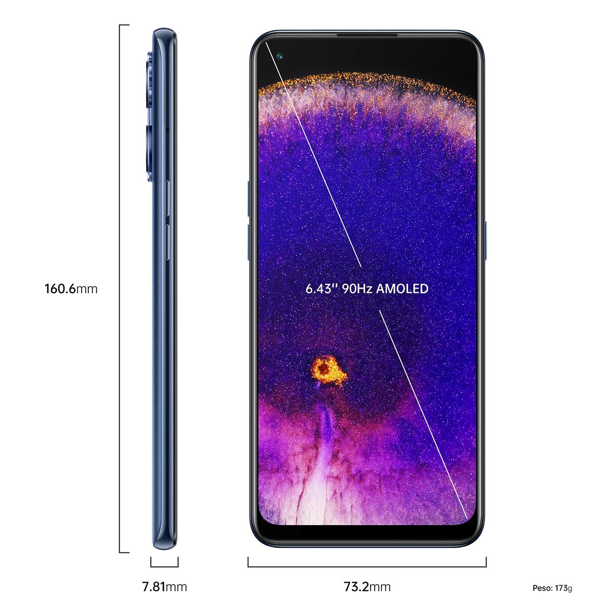 Smartphone Oppo Find X5 Lite 6,43" Dimensity 900 8 GB RAM 256 GB Black