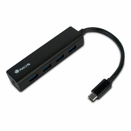 4-Port USB Hub NGS WONDERHUB4 Black 5 Gbps