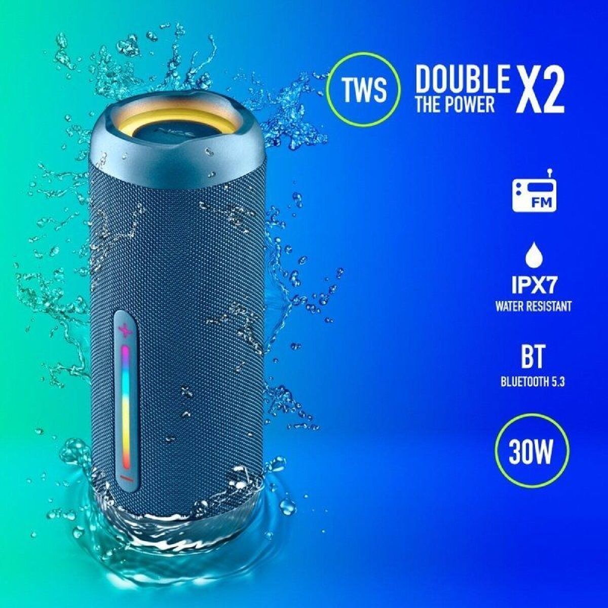 Portable Bluetooth Speakers NGS ROLLERFURIA2BLUE