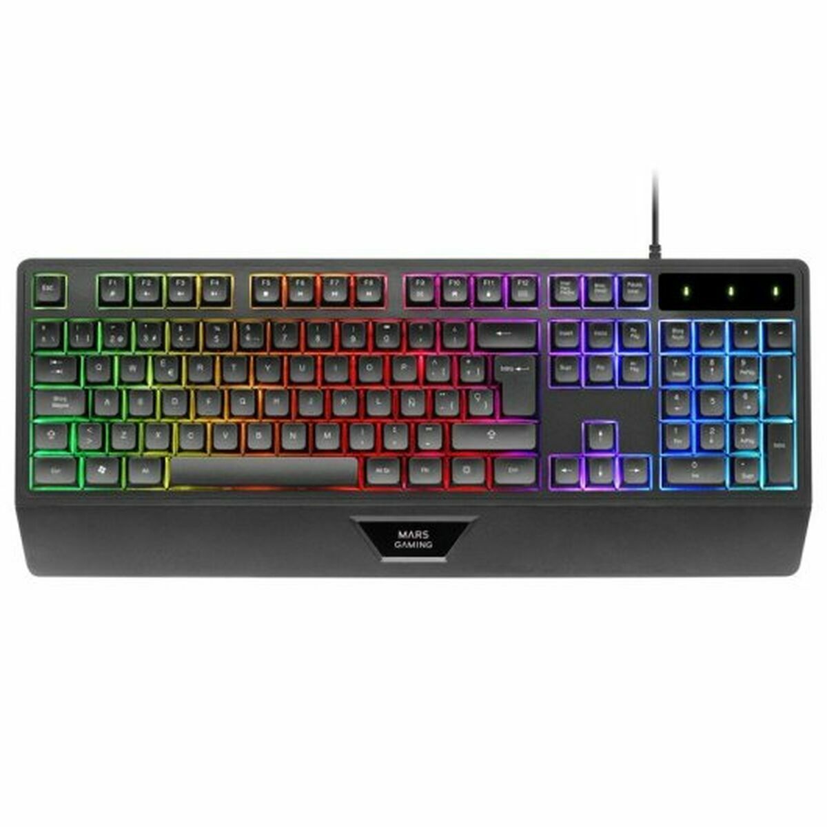 Gaming Mouse Mars Gaming MK124ES Black Spanish Qwerty