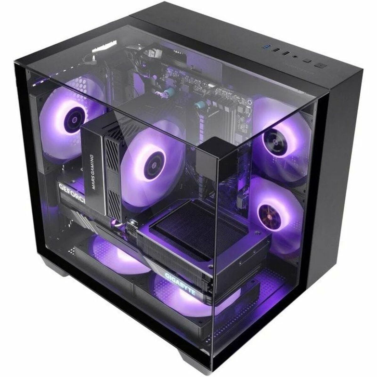 ATX Semi-tower Box Mars Gaming MCVISIONM Black