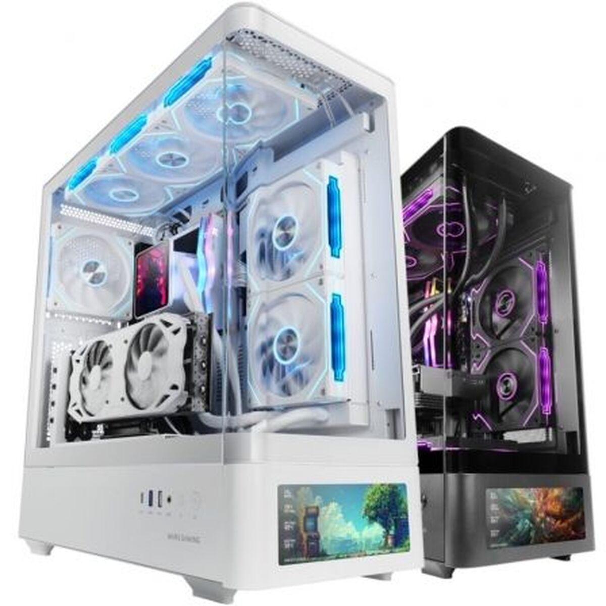 ATX Semi-tower Box Mars Gaming MCLCDPROW White