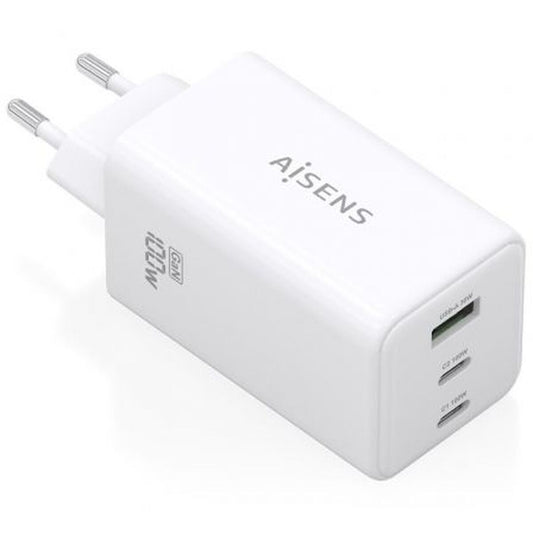 Cordless Charger Aisens ASCH-100W3P051-W White 100 W