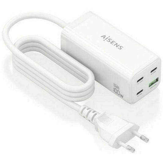 Cordless Charger Aisens ASCH-100W4P053-W White 100 W