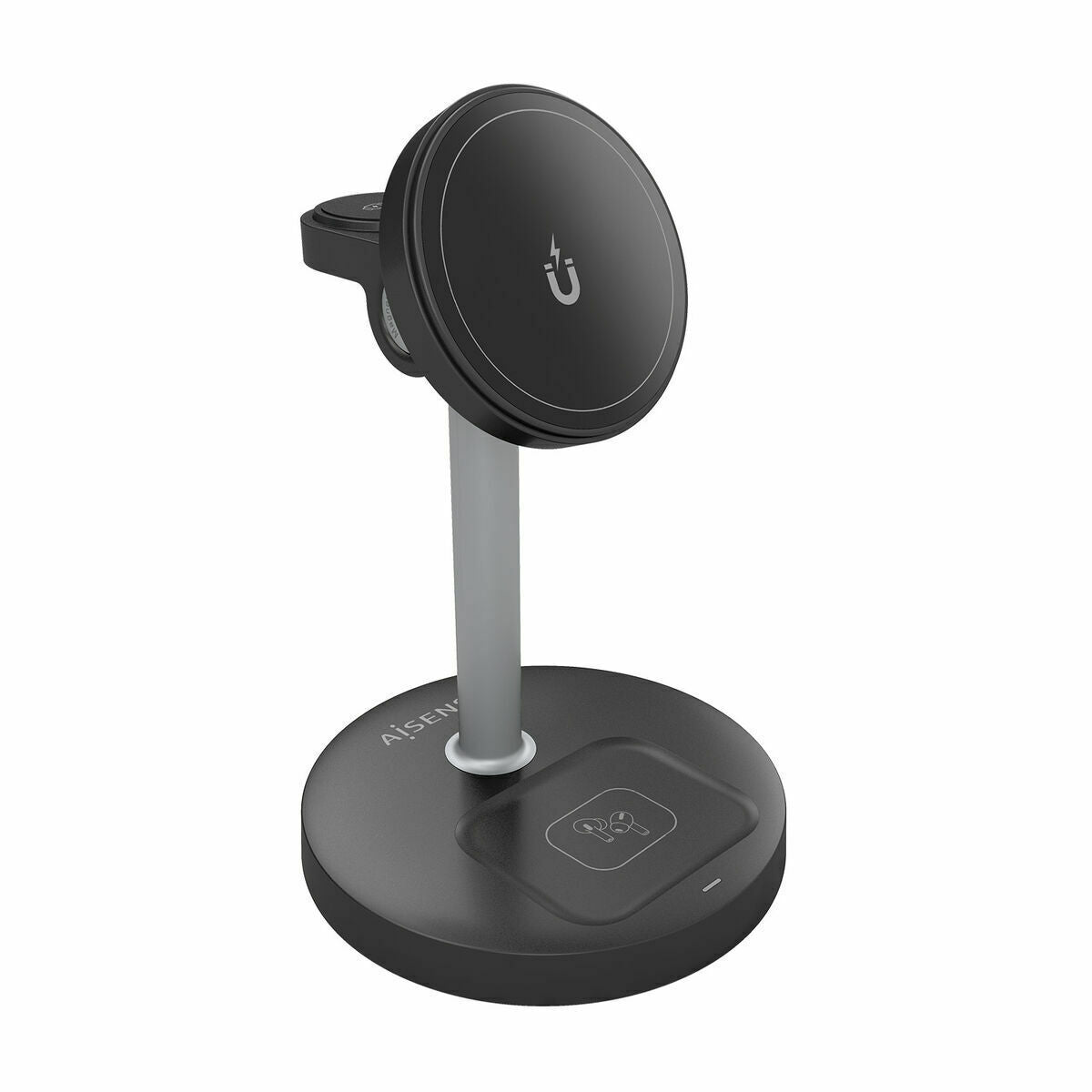 Cordless Charger Aisens ASCH-15W3WC066-BK Black 15 W