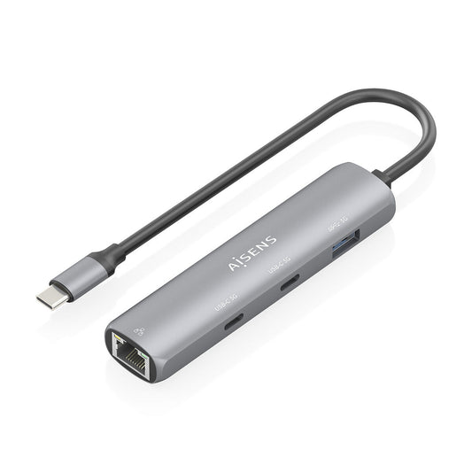 USB Hub Aisens ASUC-4P040-GR Grey