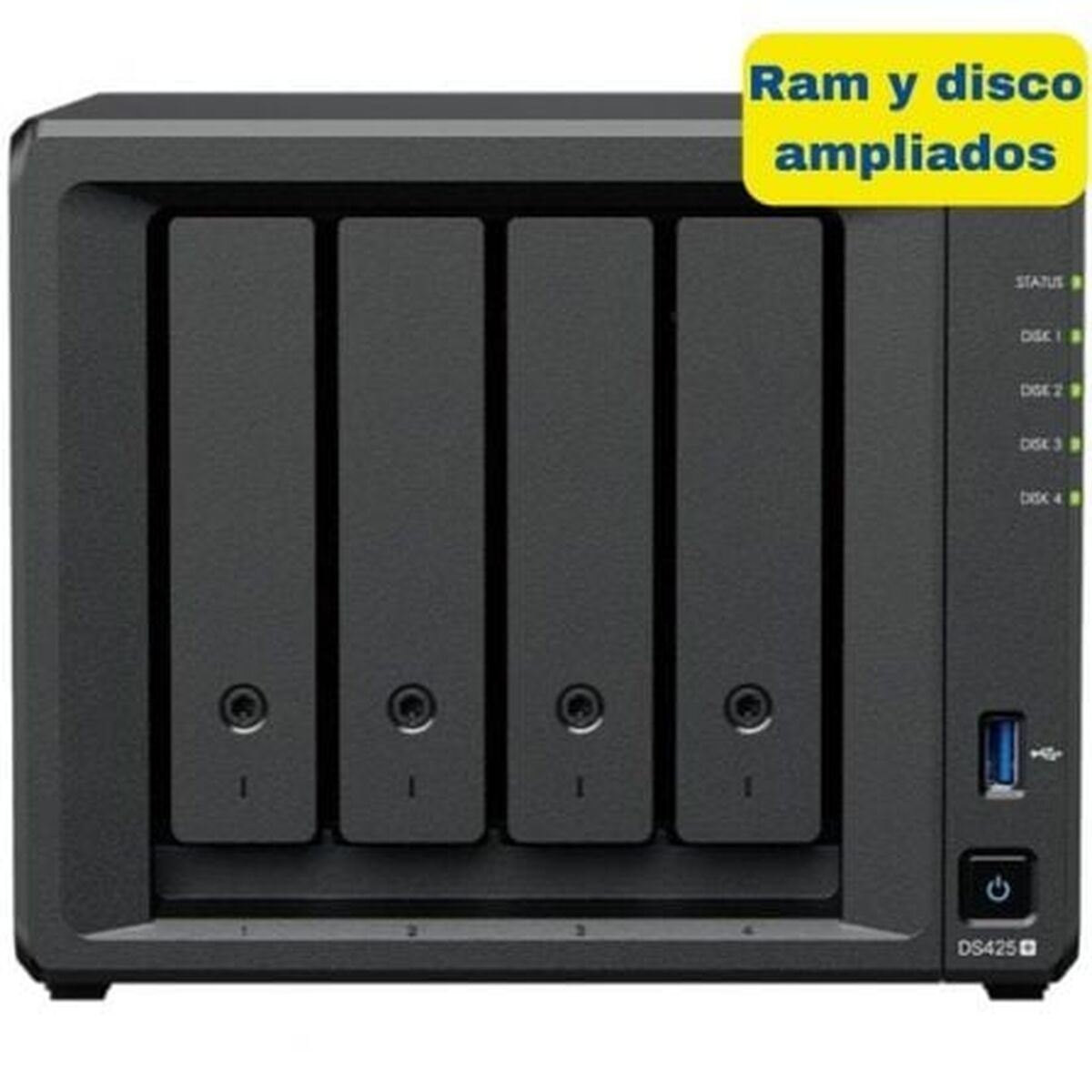 NAS Network Storage Synology DS425+/6G 16TB Black Intel Celeron J4125