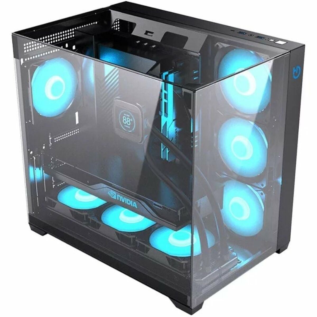 ATX Semi-tower Box Hiditec CHA010056 Black