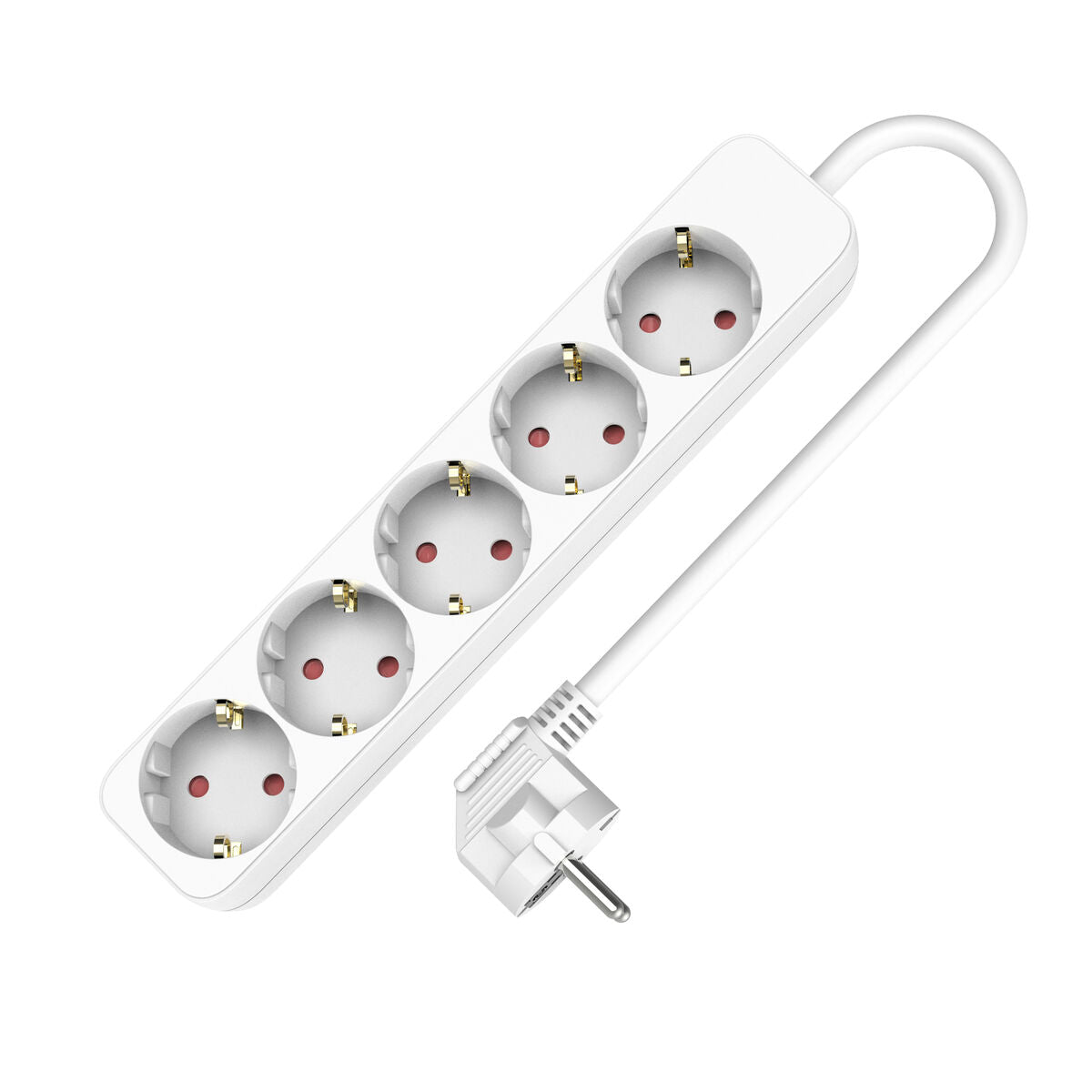 Power Socket - 5 sockets with Switch TM Electron TMUAD505S White 3680 W (1,5 m)