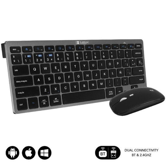 Keyboard and Mouse Subblim SUBKBC-OCO020 Grey