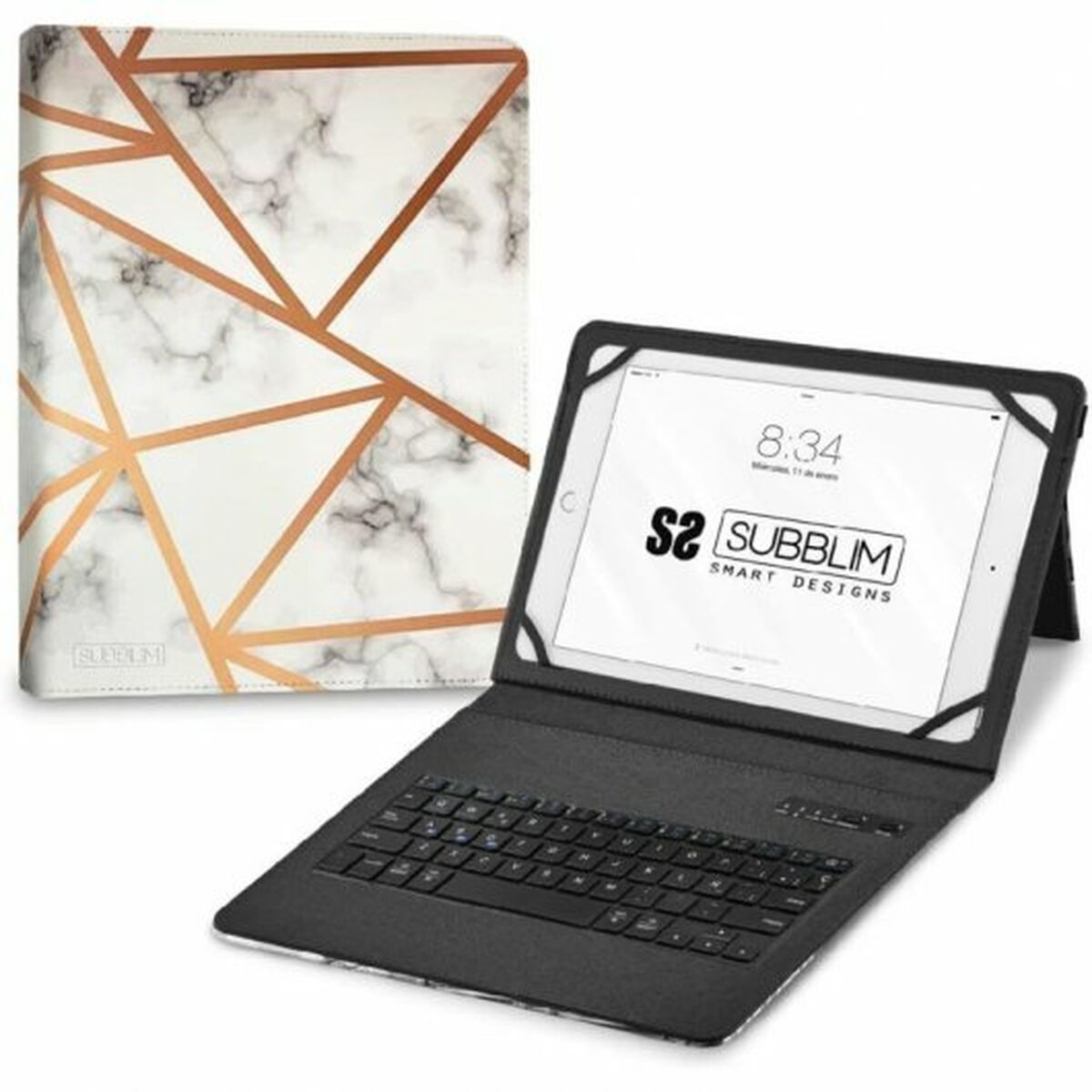 Case for Tablet and Keyboard Subblim SUBKT5-BTTW10 Multicolour Spanish Qwerty QWERTY (1 Unit)