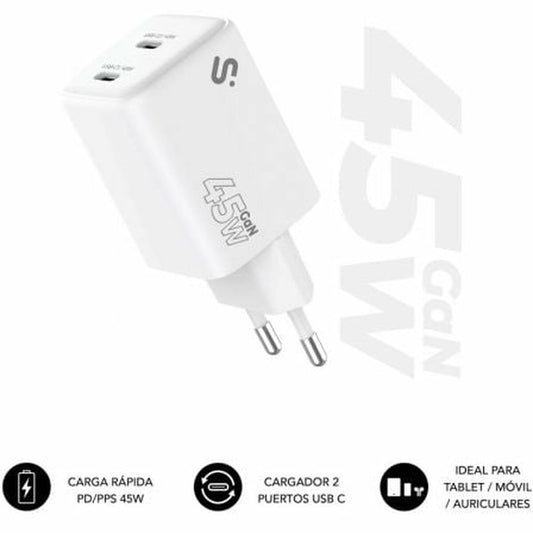 Wall Charger Subblim SUBCHG-6G4520 White 120 W 45 W