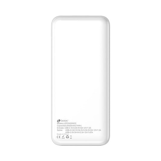 Powerbank LEOTEC LEPOW20W22W White 20000 mAh