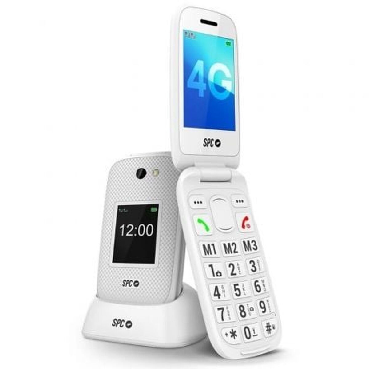 Mobile telephone for older adults SPC 2337B White 128 GB 2,8"