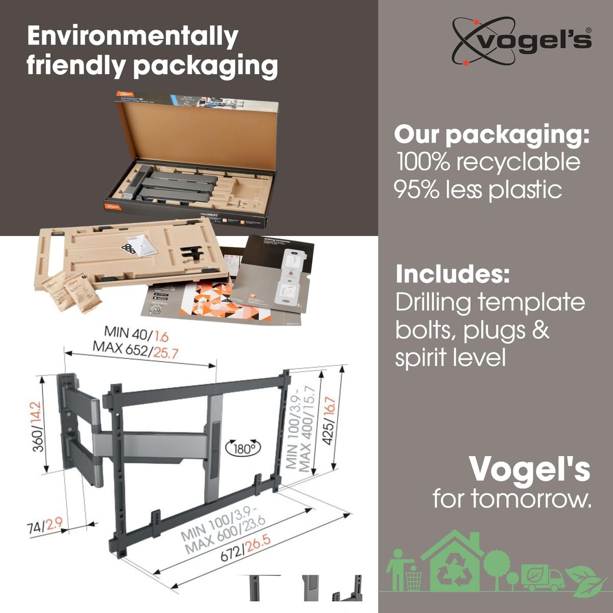 TV Mount Vogel's TVM5645 NEGRO 40" 35 kg