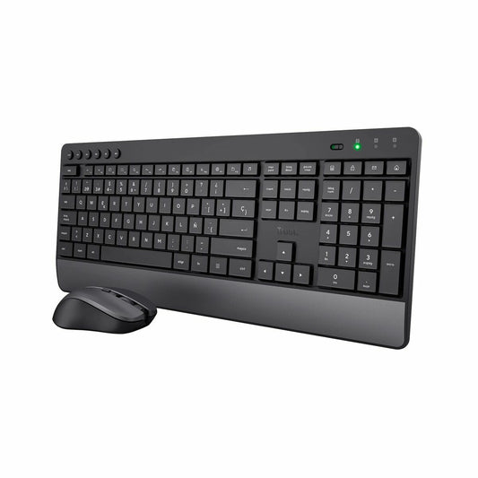 Keyboard and Mouse Trust Trezo Black Spanish Qwerty Spanish QZERTY