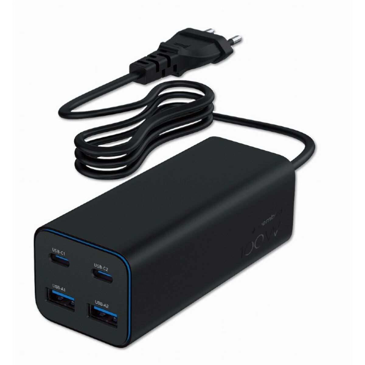 Wall Charger GEMBIRD TA-UC-2A2C-PD100-01-BK
