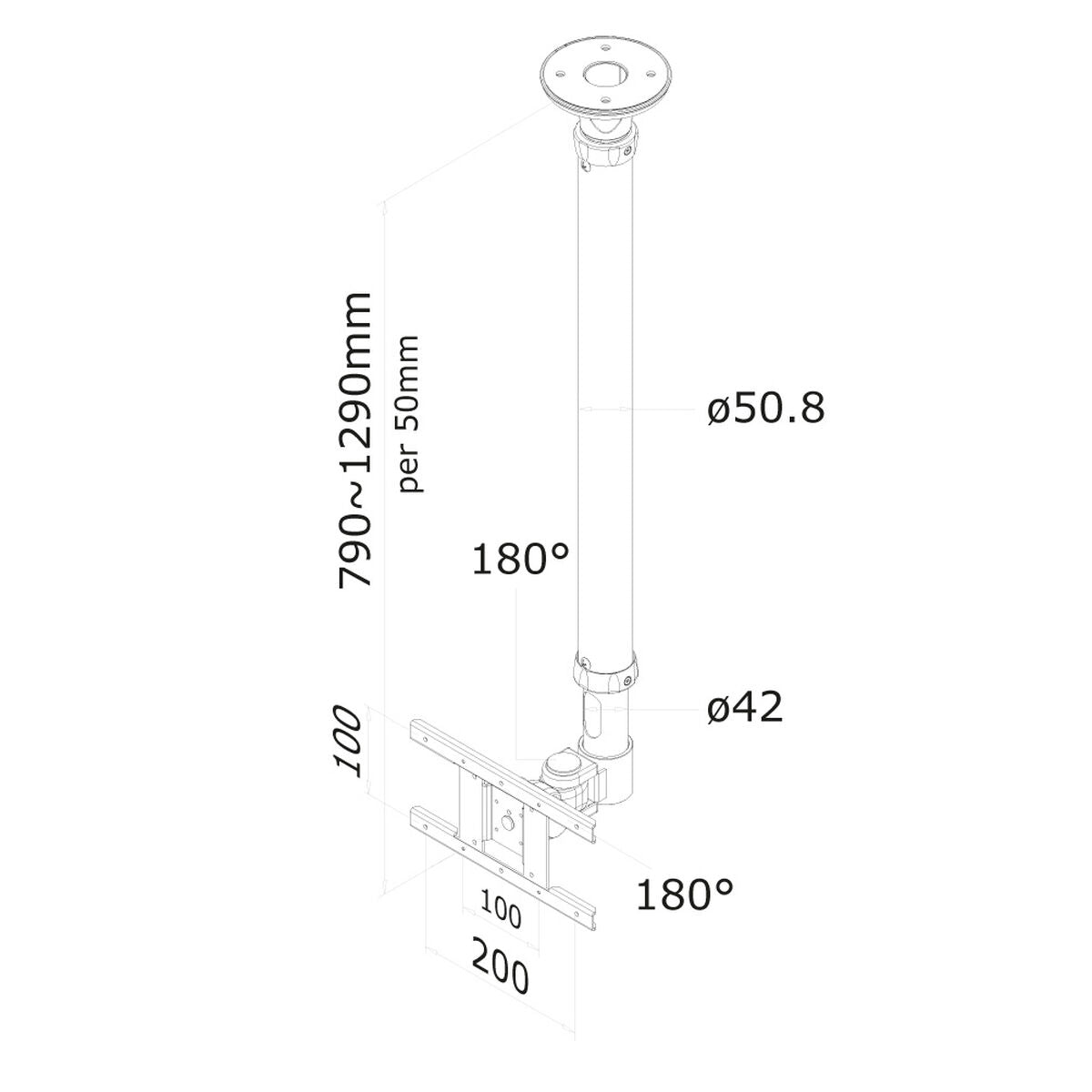 TV Mount Neomounts FPMA-C100SILVER 10" 30" 12 kg